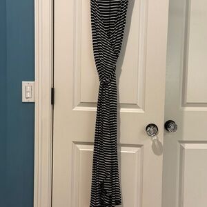 GAP Black and White Striped Dress
